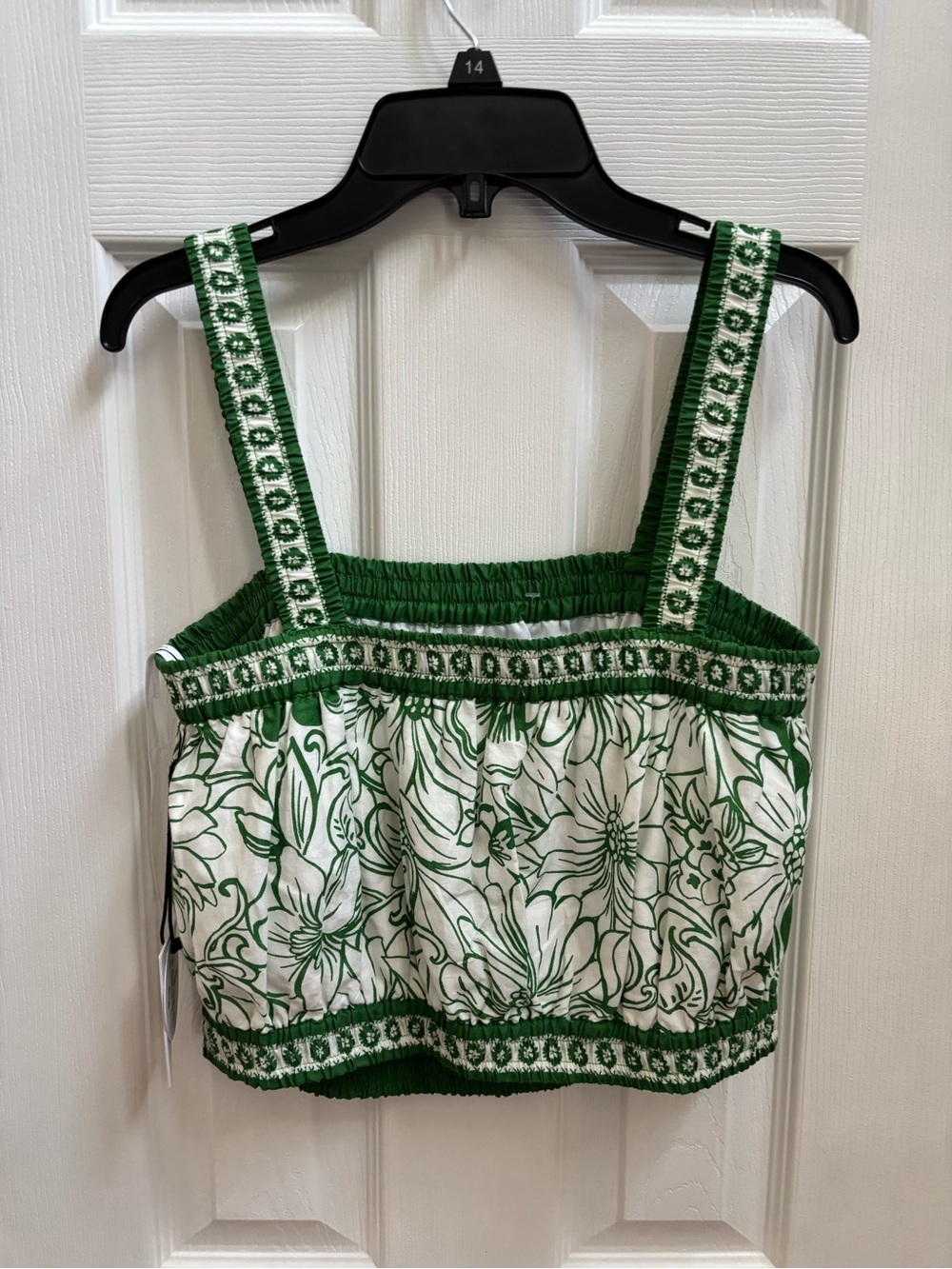 Japna Green & White Floral Two-Piece Tank/Skirt Set, Size XL, NWT - Picture 5 of 6